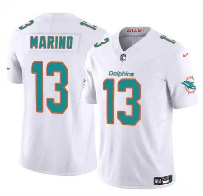 Men & Women & Youth Miami Dolphins #13 Dan Marino White 2023 F.U.S.E Vapor Limited Football Stitched Jersey